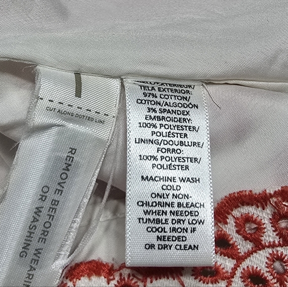 Ann Taylor LOFT Eyelet Embroidered Medallion Mini Skirt Women's Size 12 - Picture 12 of 12